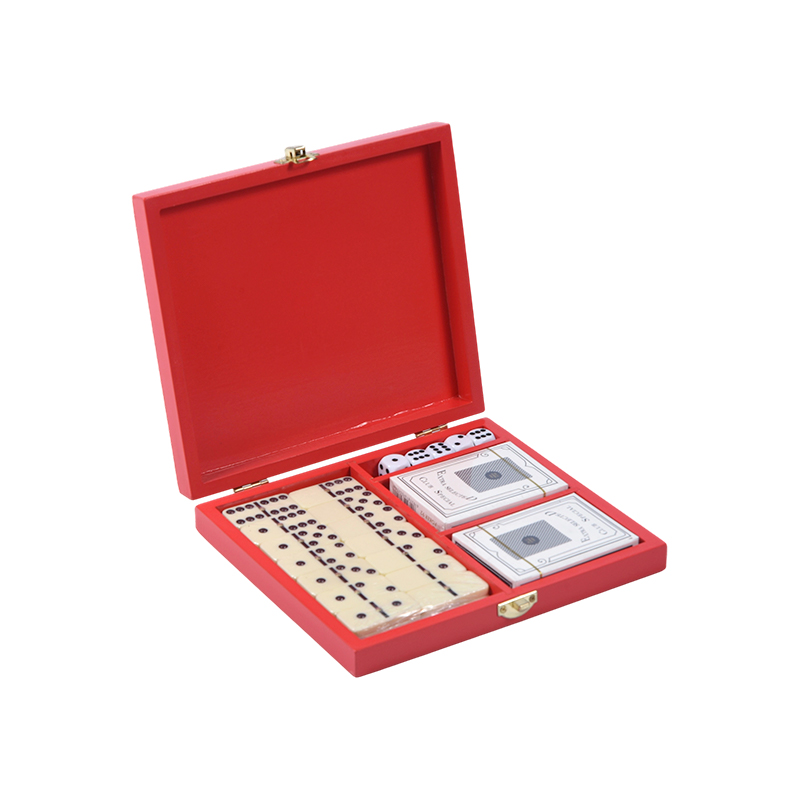 ست بازی دوگانه Redwood Box (دومینو و پوکر)