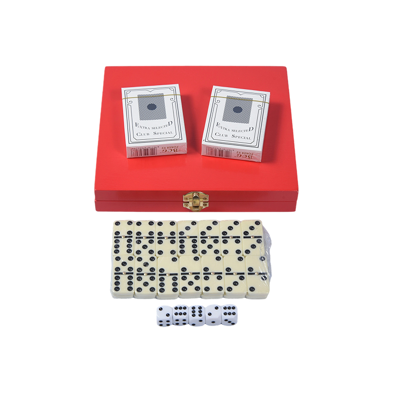 ست بازی دوگانه Redwood Box (دومینو و پوکر)