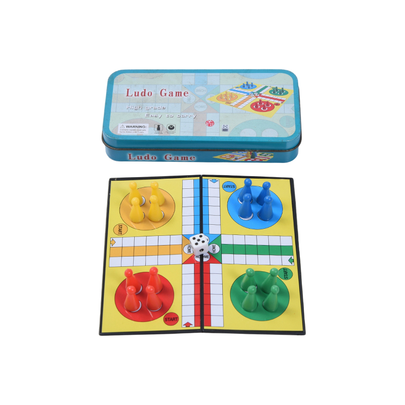 ست بازی Ludo قابل حمل قاب قلع فلزی