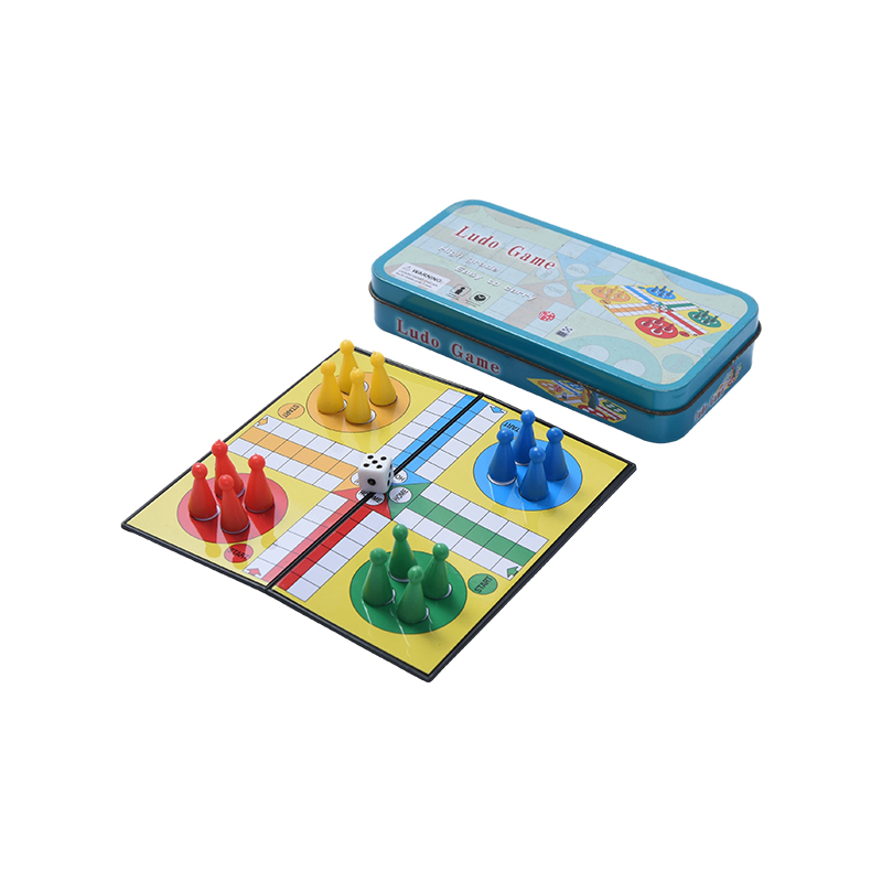 ست بازی Ludo قابل حمل قاب قلع فلزی