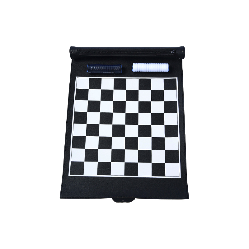 ست بازی PU Checkers قابل حمل با کیسه ذخیره سازی