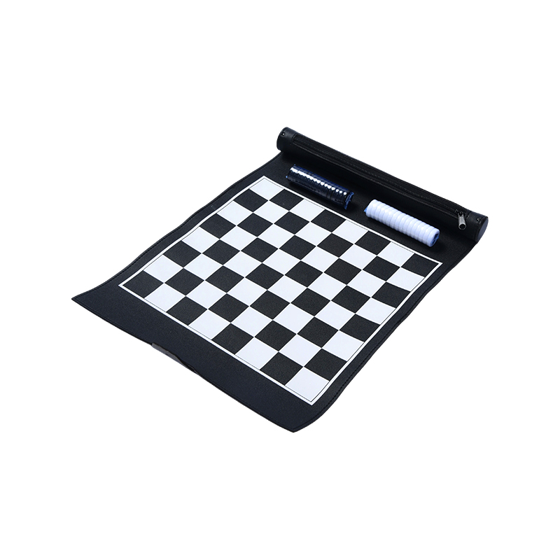 ست بازی PU Checkers قابل حمل با کیسه ذخیره سازی