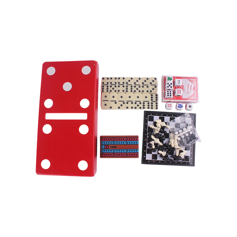 Red Polka-Dot Edition - Dominoes Classic & Cribbage Combo set