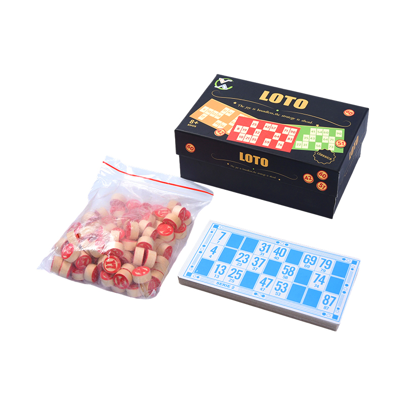 مجموعه بازی LOTO (به سبک یکنوع بازی شبیه لوتو) - کامل با توکن ها، کارت ها و جعبه ذخیره سازی